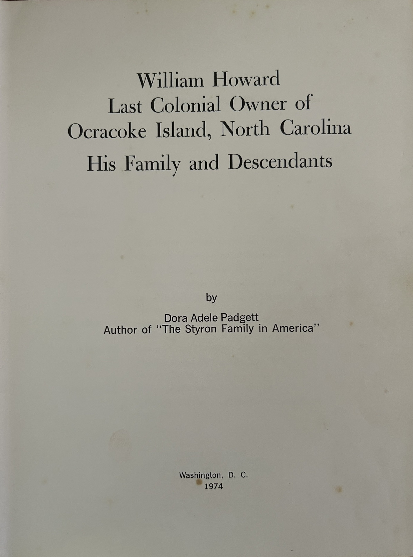 William Howard by D. A. Padgett